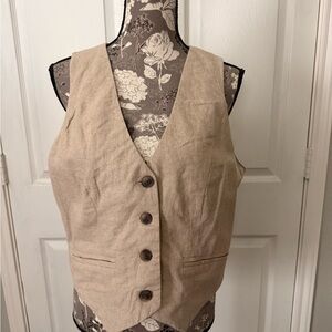 a new day Tan Button-Down Vest
